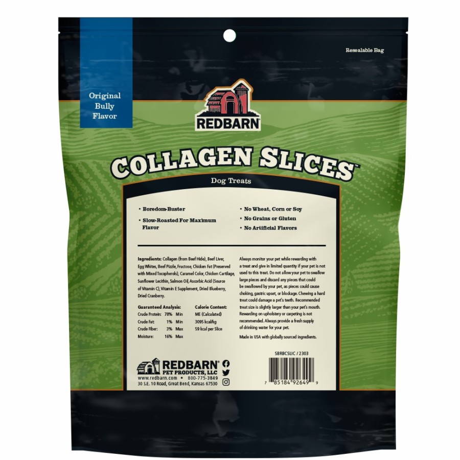 For Dogs Redbarn Rewards & Treats | Collagen Slices™ Original Bully Flavor