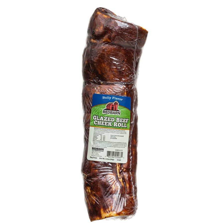 For Dogs Redbarn Chews | Glazed Beef Cheek Rolls - Bully Flavor