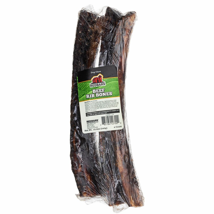 For Dogs Redbarn Bones | Beef Rib Bone 4Pk