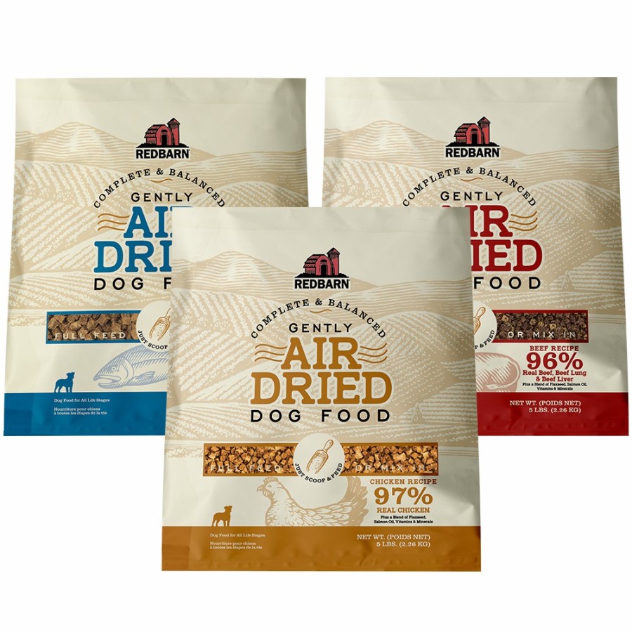 For Dogs Redbarn Air Dried Dog Food | Air Dried Food Variety 3-Pack - (Fish, Beef And Chicken) - Large Bags