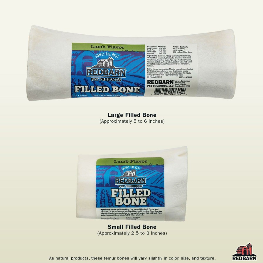 For Dogs Redbarn Bones | Filled Bone Lamb Flavor