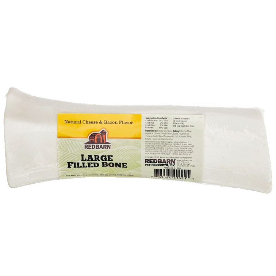 For Dogs Redbarn Bones | Natural Filled Bone Cheese N' Bacon Flavor