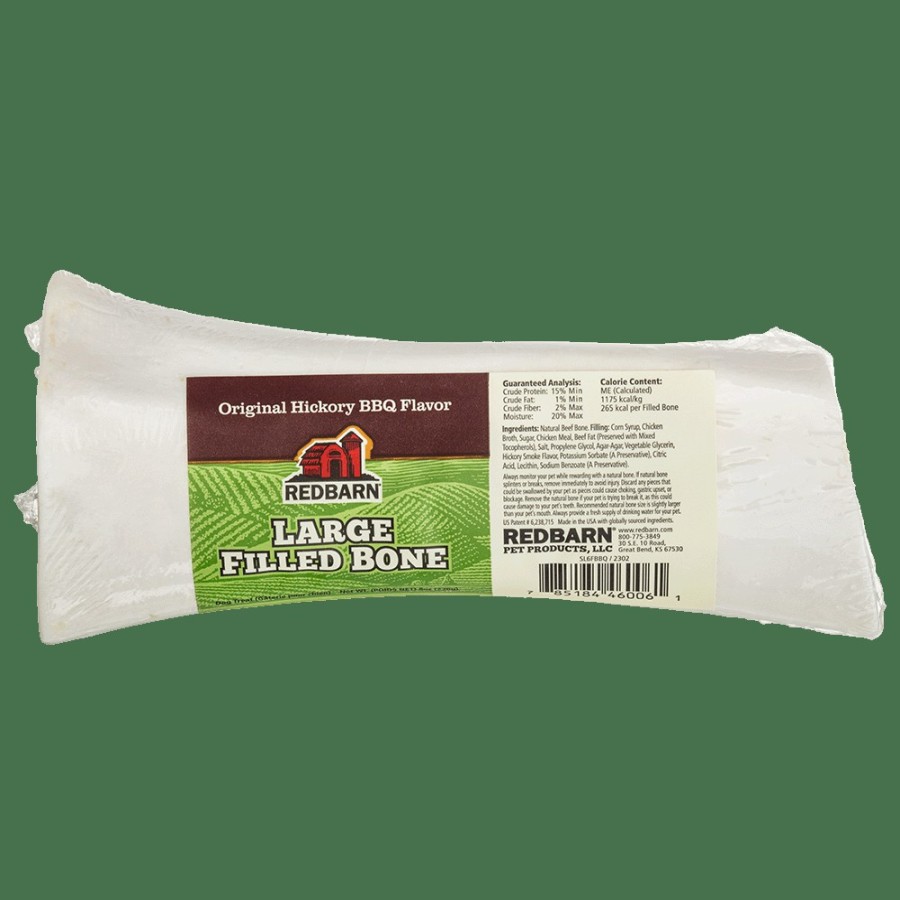 For Dogs Redbarn Bones | Filled Bone Hickory Bbq Flavor