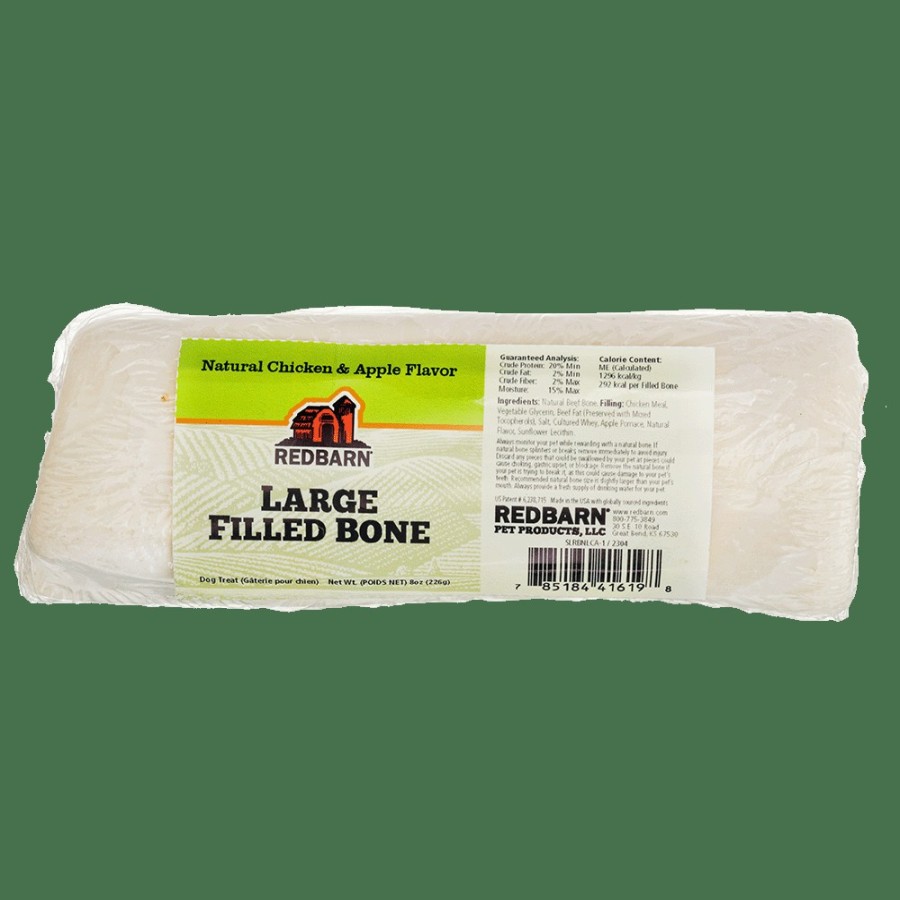 For Dogs Redbarn Bones | Natural Filled Bone Chicken & Apple Flavor