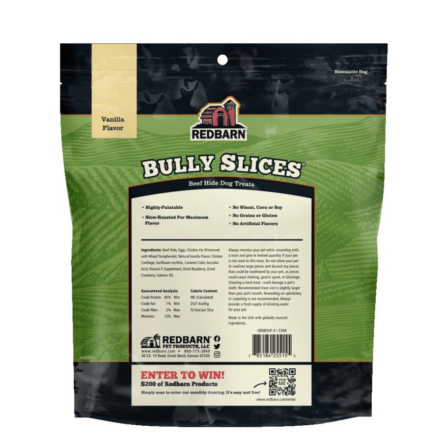 For Dogs Redbarn Chews | Bully Slices® Vanilla Flavor