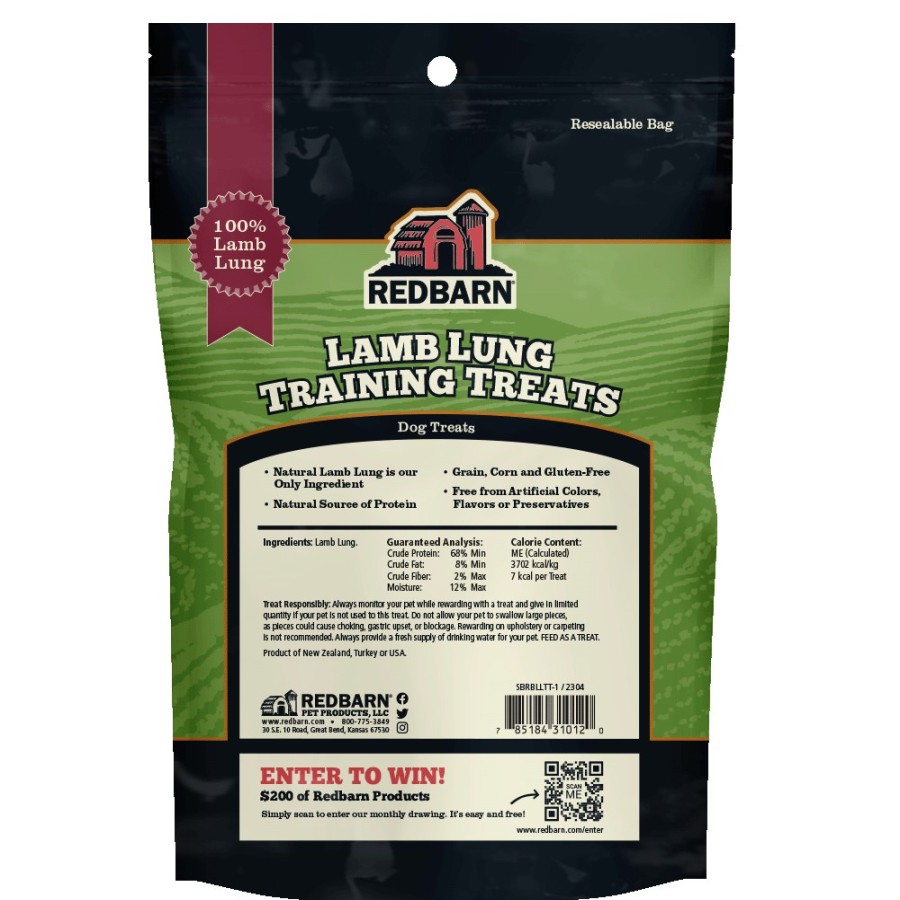 For Dogs Redbarn Rewards & Treats | Lamb Lung Training Treats