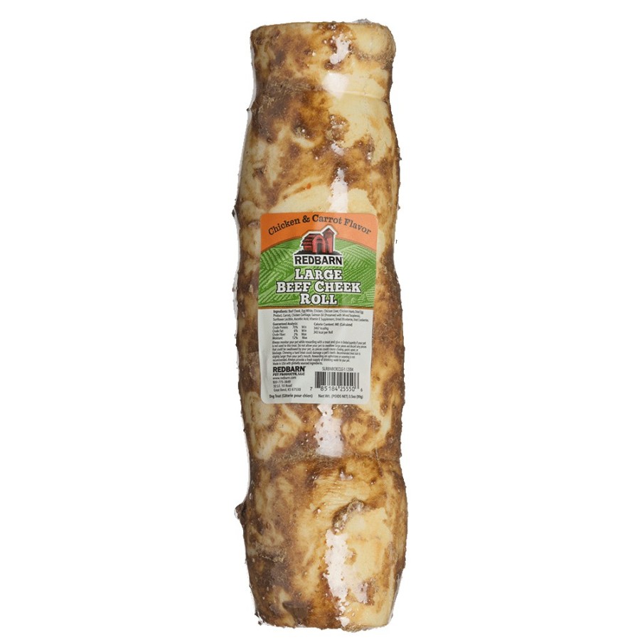 For Dogs Redbarn Chews | Glazed Beef Cheek Rolls - Chicken And Carrot Flavor