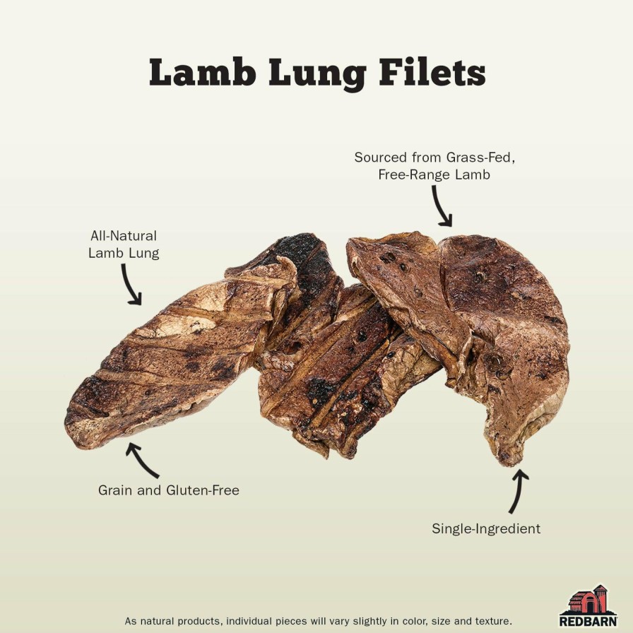 For Dogs Redbarn Rewards & Treats | Lamb Lung Filets